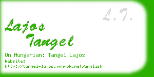 lajos tangel business card